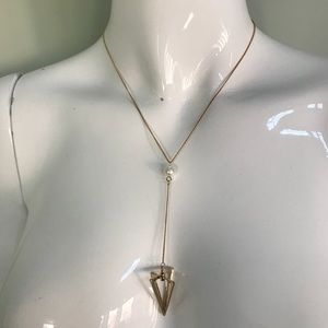 Geometric drop necklace